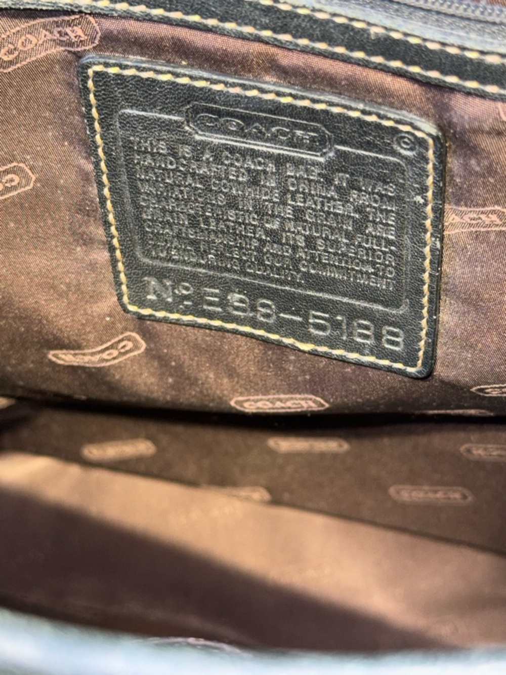 Vintage Coach Black/Brown Leather Gallery Tote Bag  | Classic Y2K Shoulder Bag - Picture 4 of 5